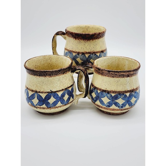 Set of 3 Vintage Chatham Pottery Mugs, Handmade Kansas USA, 1960's - Picture 3 of 7